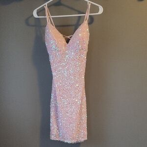 Windsor Sparkling Pink Mini Dress Size S